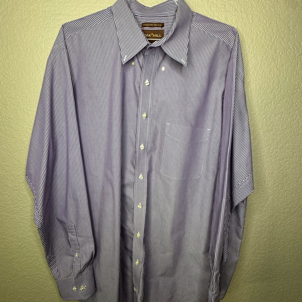 Men's Purple Striped Button Up Shirt